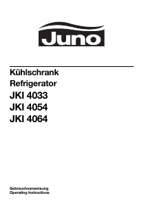 Manual Juno JKI4454 Refrigerator