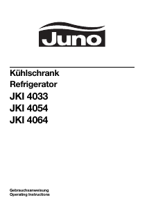 Manual Juno JKI4054 Refrigerator