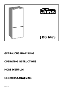 Bedienungsanleitung Juno JKG6473 Kühl-gefrierkombination