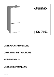 Bedienungsanleitung Juno JKG7461 Kühl-gefrierkombination