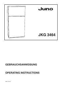 Handleiding Juno JKG3464 Koel-vries combinatie