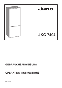 Manual Juno JKG7494 Fridge-Freezer