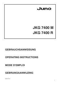 Handleiding Juno JKG7400R Koel-vries combinatie