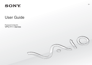 Manual Sony Vaio VPCY11S1E Laptop