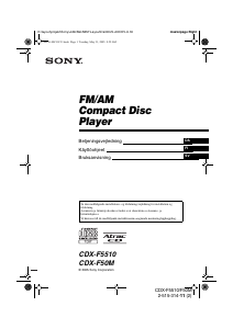 Brugsanvisning Sony CDX-F5510 Bilradio