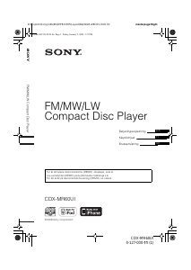 Bruksanvisning Sony CDX-MR60UI Bilradio