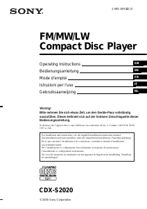 Manuale Sony CDX-S2020 Autoradio