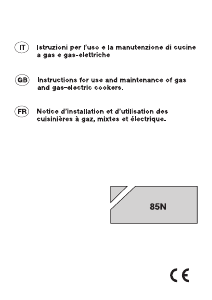 Mode d’emploi Bompani BO853EC/N Cuisinière