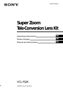 Manual de uso Sony VCL-FS2K Objetivo