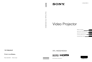 Manual de uso Sony VPL-HW20 Proyector