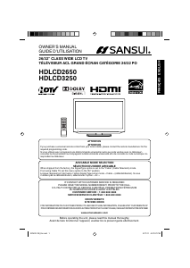 Handleiding Sansui HDLCD2650 LCD televisie