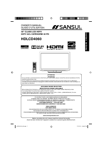 Manual Sansui HDLCD4060 LCD Television