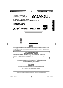 Manual Sansui HDLCD4650 LCD Television