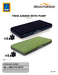 Manual Adventuridge ME1-495H-337-G Air Bed