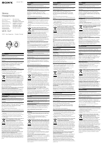 Manual Sony MDR-110LP Căşti