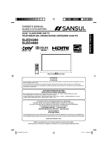 Manual Sansui SLED4680 LED Television