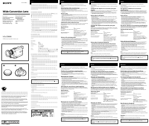 Manual de uso Sony VCL-CZ0630 Objetivo