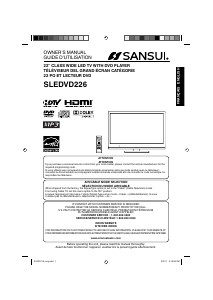 Manual Sansui SLEDVD226 LED Television