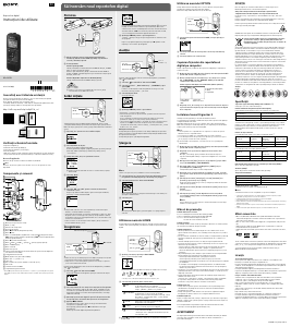 Manual Sony ICD-PX370 Reportofon