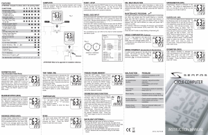 Handleiding Serfas SI-10 Fietscomputer