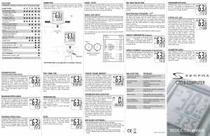 Manual Serfas SI-20 Cycling Computer