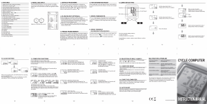 Manual Serfas SI-40 Cycling Computer