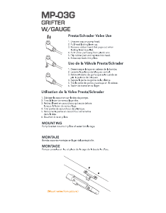 Manual de uso Serfas MP-03G Bomba de bicicleta