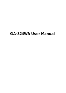 Manual GetNet GA-324WB Router