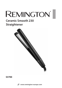 Руководство Remington S3700 Ceramic Smooth 230 Выпрямитель волос