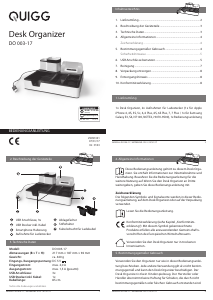 Bedienungsanleitung Quigg DO 003-17 Schreibtisch-Organizer