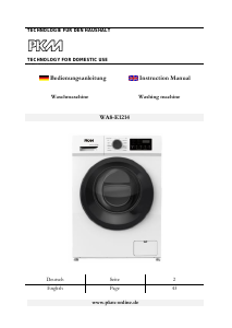 Handleiding PKM WA8-E1214 Wasmachine