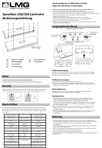 Bedienungsanleitung LMG Speedlam-236 Laminiergerät
