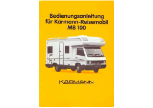 Bedienungsanleitung Karmann MB 100 (1988) Wohnmobil