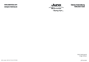 Bedienungsanleitung Juno-Electrolux JCF84180 Kühl-gefrierkombination