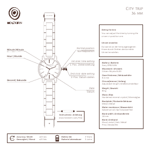 Bedienungsanleitung Holzkern Montmartre Armbanduhr