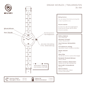 Handleiding Holzkern Salvador Horloge