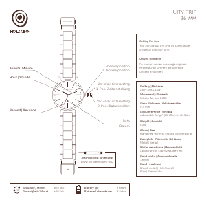 Handleiding Holzkern Waikiki Horloge