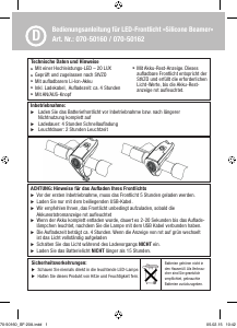 Bedienungsanleitung Fuxon Silicone (front) Fahrradlampe