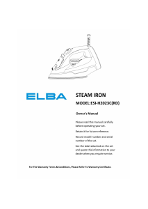 Manual Elba ESI-H2023C(RD) Iron