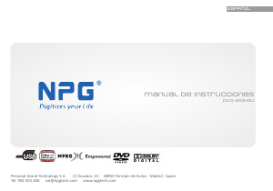 Manual de uso NPG DVD 210HZU Reproductor DVD