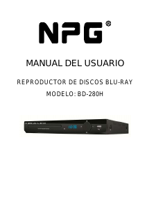 Manual de uso NPG BD 280H Reproductor de blu-ray