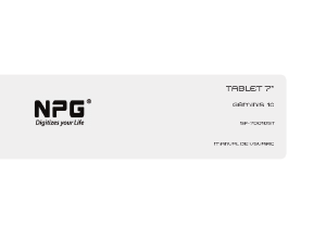 Manual de uso NPG Geminis 10 Tablet