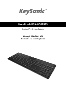 Bedienungsanleitung KeySonic KSK-8001 BTS Tastatur