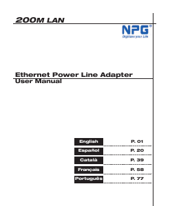 Manual de uso NPG 200M Adaptador de powerline