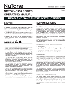 Manual NuTone NM200AL Intercom System