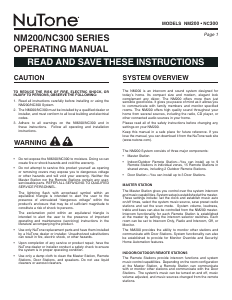 Handleiding NuTone NM200AL Intercomsysteem