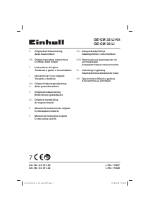 Manual de uso Einhell GE-CM 33 Li Cortacésped