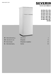 Mode d’emploi Severin KS 9905 Réfrigérateur combiné