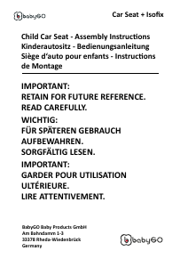 Bedienungsanleitung BabyGO ISO360 Autokindersitz