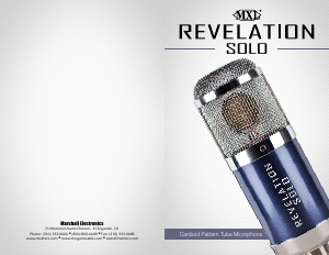 Handleiding MXL Revelation Solo Microfoon